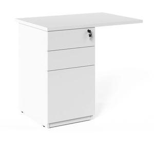 Lateral con cajonera escritorio Space 50x90 cm blanco
