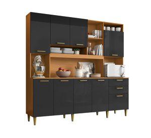 Mueble de cocina Mega cinamomo grafito 200x208x45 cm