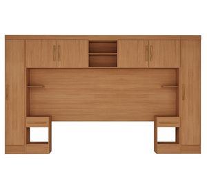 Clóset modular 6 puertas 2 cajones Genius café claro 194.5x266x40 cm