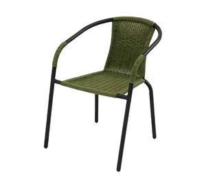 Silla Caño/Pe Ratán verde oscuro