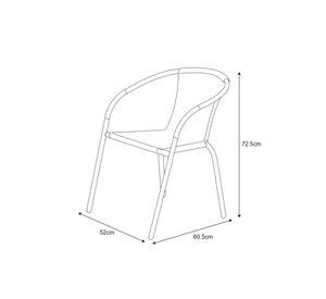 Silla Caño/Pe Ratán verde oscuro