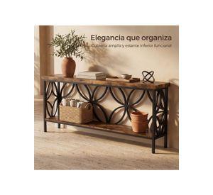 Mesa Lateral Bastien Tipo Arrimo Con Repisa Y Marco Metálico DSG06307R