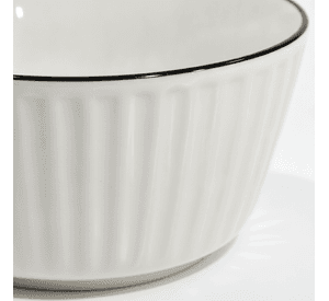 Set Bowl Ceramica 5 Piezas Bowls Blancos Corazon Cocina