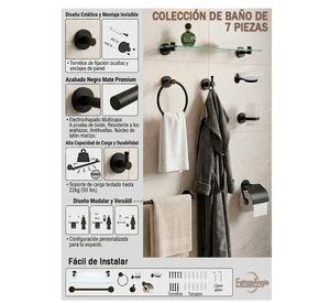 Set De Bano 7 Accesorios De Acero Inoxidable Toallero