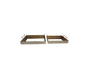 Set 2 Bandejas Decorativas Diseño Elegante Funcional Jhn