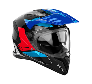 Casco para moto Airoh Bandit Tune Azul Rojo Brillo