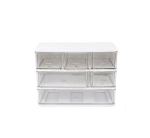 Organizador Escritorio Cajones Plástico Apilable Transparente