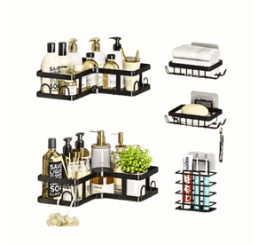 Set 5 Piezas Organizador Repisas De Ducha Baño Esquinero