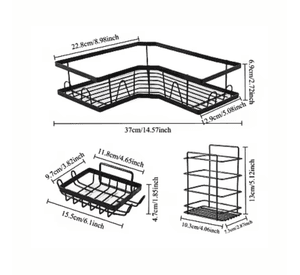 Set 5 Piezas Organizador Repisas De Ducha Baño Esquinero