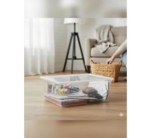 Caja Organizadora 19L Transparente Reyplast Modubox Con Tapa