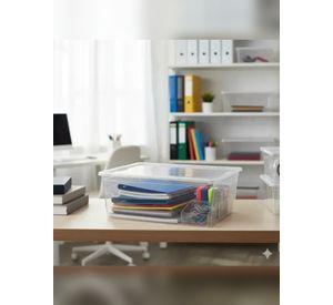 Caja Organizadora 19L Transparente Reyplast Modubox Con Tapa