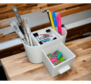Organizador de escritorio con cajón