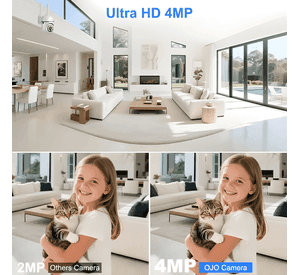 Ojo® 2pcs 4mp Cámara de Seguridad Wifi Camara Vigilancia Plu