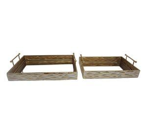 Set 2 Bandejas Decorativas Diseño Elegante Funcional Jhn