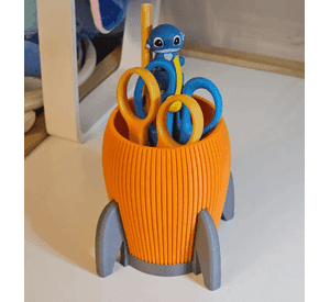 Portalápices diseño Cohete