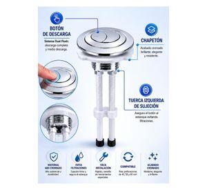 Boton Superior De Estanque Wc Redondo Universal Fanaloza