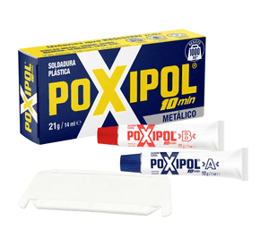 Adhesivo Poxipol Soldadura Plastica 21gr 14ml Color Metalico 10 min