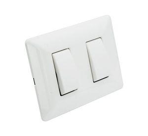 Interruptor Doble Pared Muro 250v 10a Philco Blanco