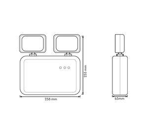 LAMPARA DE EMERGENCIA DAUMER 2X4,8W LUZ FRIA EMER-1000