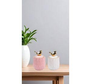 Jarro Ceramico Tapa Almacenamiento Moderno Lau