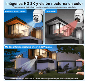 Cámara de Seguridad Exterior 3mp Inalámbrica Hd 360°