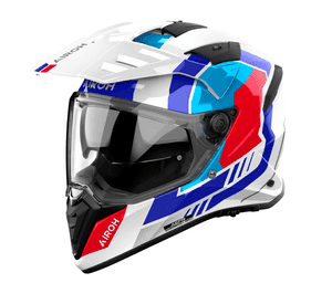 Casco para moto Airoh Bandit Horn Blanco brillo