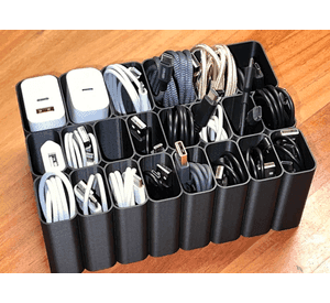Organizador de escritorio para cables USB
