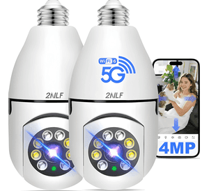 2nlf® 2pcs 4mp Cámara de Seguridad Wifi Ip 360 Full Hd