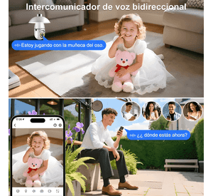 2nlf® 2pcs 4mp Cámara de Seguridad Wifi Ip 360 Full Hd