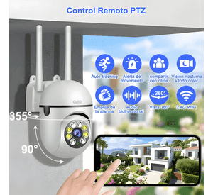 Ojo® 2pcs 4mp Cámara de Seguridad Wifi Camara Vigilancia Max