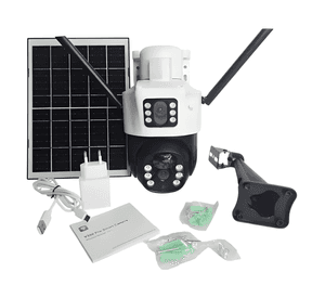 Cámara de Seguridad Solar 4g Doble Lente + Chip de Celular V