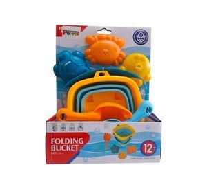 BALDE PLAYA PLEGABLE CON ACCESORIOS 6 PIEZAS