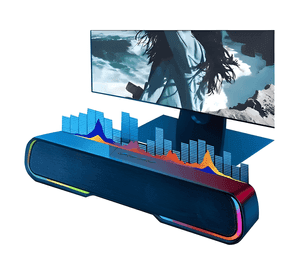 Soundbar parlante gamer bluetooth luces rgb 1200mah #12