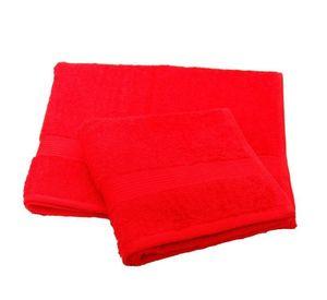 Set  Cortina Baño Paris Rouge +  Juego de Toallas Rojo