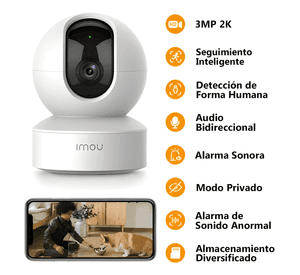 Imou Cámara de Seguridad Dk2 3mp Ip Wifi 360°interior XL