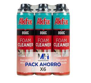 6 Unid Solvente Limpiador Akfix 800c Espuma Poliuretano