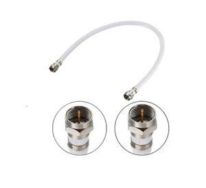 Rollo Coaxial RG-6 20m con Terminales Blanco