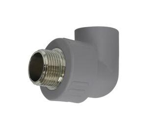 Codo Fusión Ppr 25 X 3/4 He/soldar Gris Metal Edr