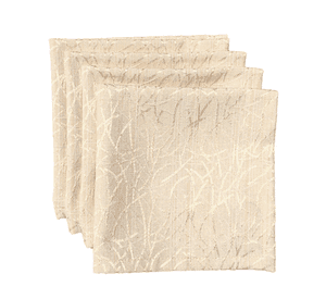 JUEGO DE 4 SERVILLETAS DE TELA 50X50 BEIGE