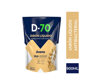 Jabon Liquido Antibacterial D-70 Dp Avena 900ML