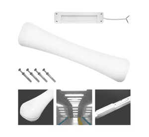 Tubo Led Foco 18w Base Techo Pared Luz Fria Curvo 40cm