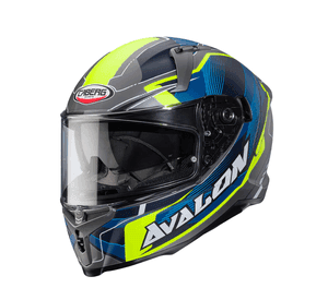 Casco para moto Caberg Avalon X Optic Matt Grey/Blue/Yellow Fluor
