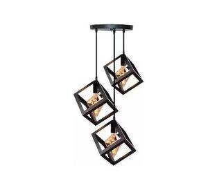 Lámpara Colgante Moderno Elegante Estilo Cubos Vintage Jaula