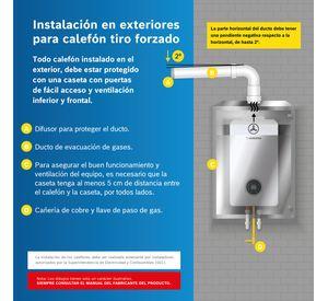 Calefon tiro forzado 7 litros gas natural HydroWind-Easy