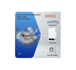 Ducto Tubo Flexible De Aluminio Para Ventilaci n 4 X 2mts