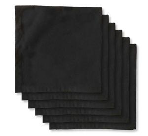 JUEGO DE 6 SERVILLETAS DE TELA 45X45 NEGRO