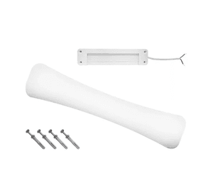 Tubo Led Foco 24w Base Techo Pared Luz Fria Curvo 60cm