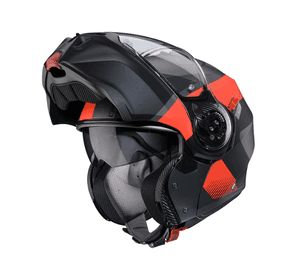 Casco para moto Caberg Duke Evo Indy Matt Gun Metal/Red Fluor/Black