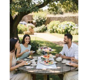 Bandeja Decorativa Servir Tres Niveles Bordes Ondulados Jhn