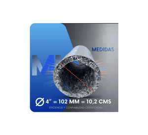Ducto Tubo Flexible De Aluminio Para Ventilaci n 4 X 1mts